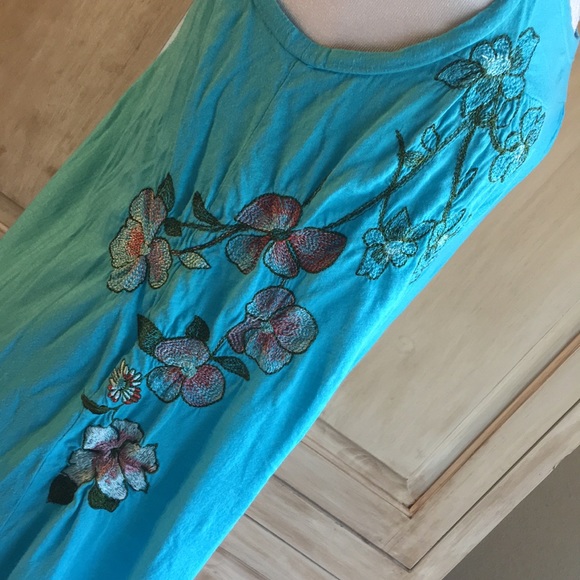 Johnny Was JWLA Turquoise Tank Size XS - Picture 4 of 6